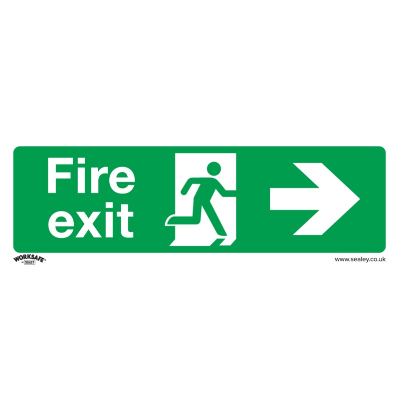 Safe Conditions Safety Sign – Fire Exit (Right) – Self-Adhesive Vinyl – SS24V1