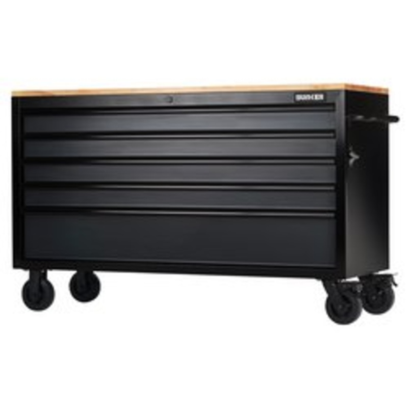 Bunker 5 Drawer Workbench Roller Tool Cabinet, 61, Grey | B100-61G5D