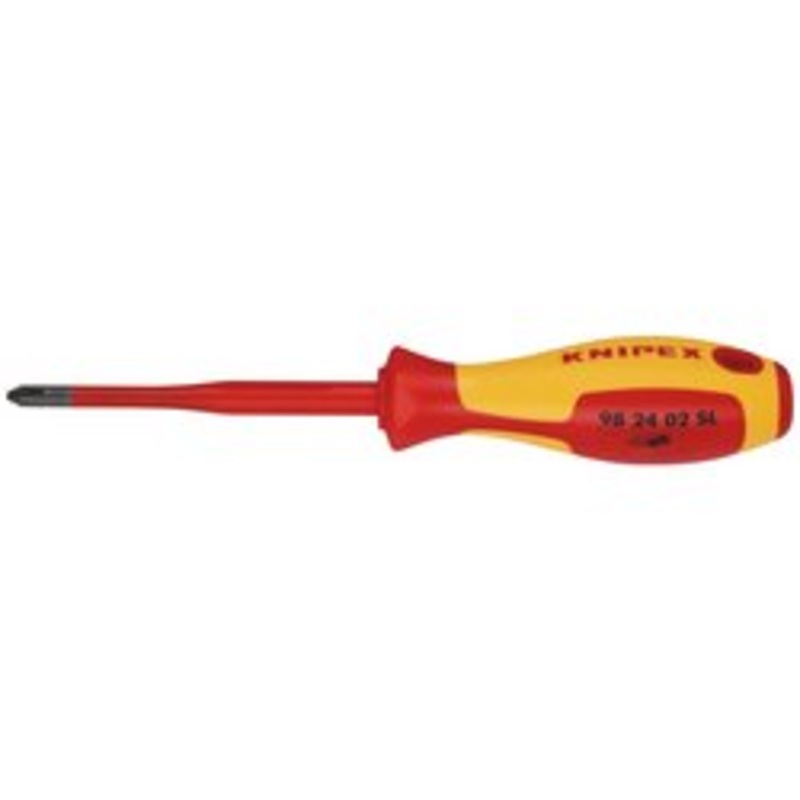 Knipex 98 24 02 Sl Vde Insulated Phillips Screwdriver Ph2 X 100Mm – Slim | 98 24 02 Sl