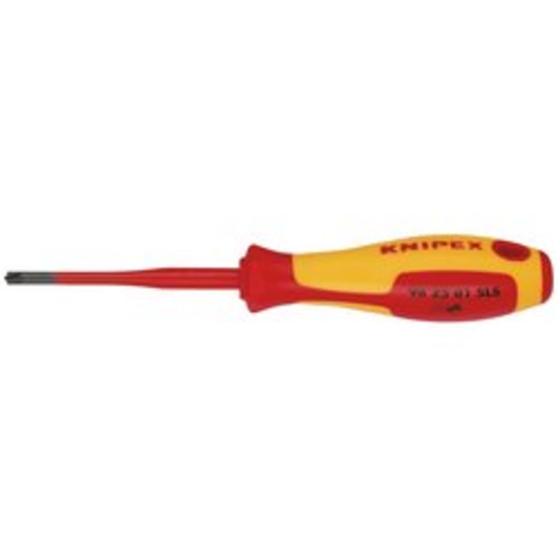 Knipex 98 25 01 Sls Vde Insulated Plus/Minus Pozidriv Screwdriver, Pz/S1 X 80Mm | 98 25 01 Sls