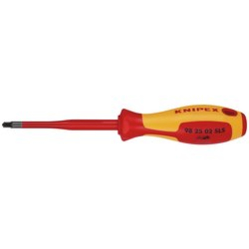 Knipex 98 25 02 Sls Vde Insulated Plus/Minus Pozidriv Screwdriver, Pz/S2 X 100Mm | 98 25 02 Sls