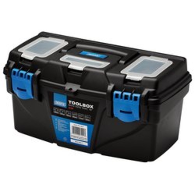 Plastic Toolbox With Tote Tray, 16 | Pt16