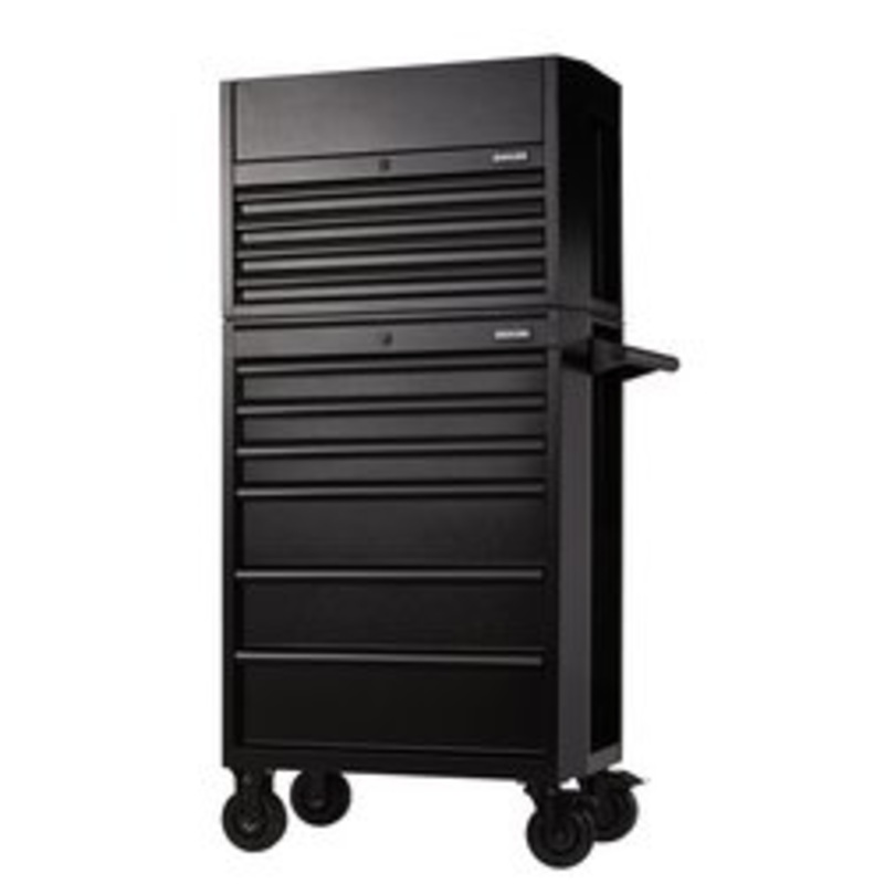 Bunker 10 Drawer Combined Roller Cabinet And Tool Chest, 26, Black | B200-26C/26R