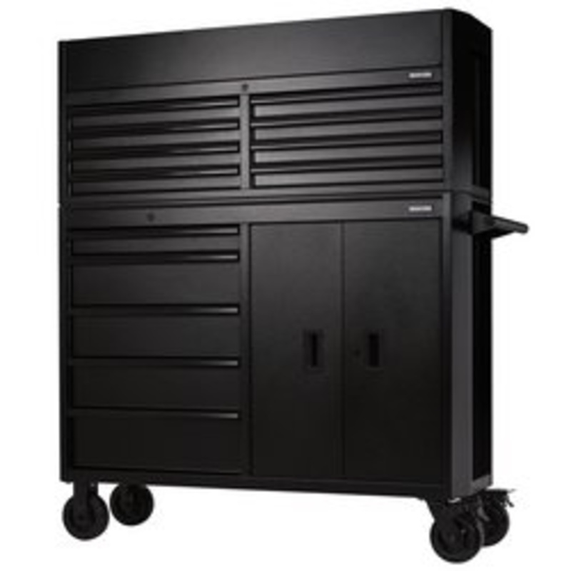 Bunker 13 Drawer Combined Roller Cabinet And Tool Chest, 52, Black | B200-52C/52R
