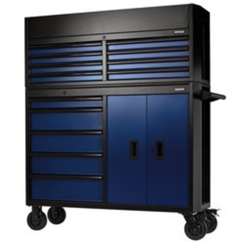 Bunker 13 Drawer Combined Roller Cabinet And Tool Chest, 52, Blue | B200-52C-Bl/52R