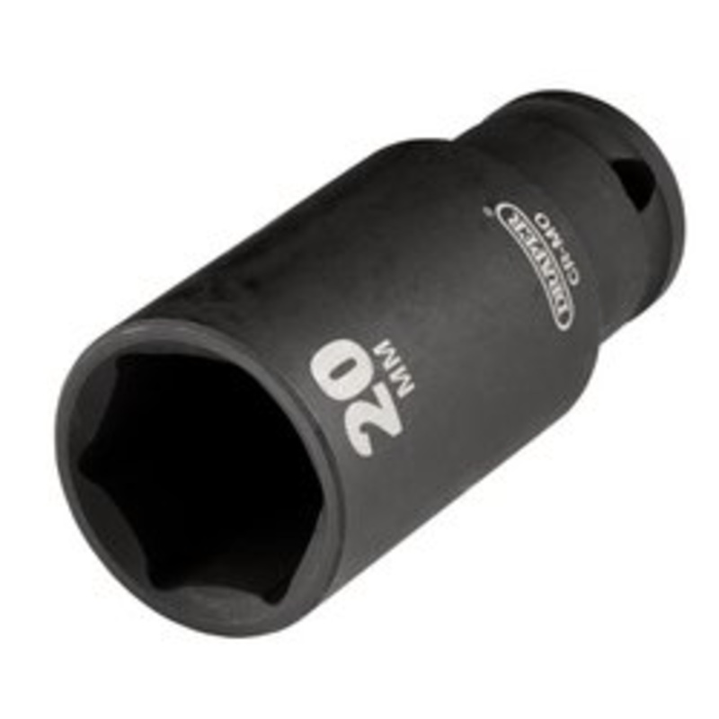 Draper Hi-Torq Metric Deep Impact Socket, 3/8 Sq. Dr., 20Mm | 409D-Mm