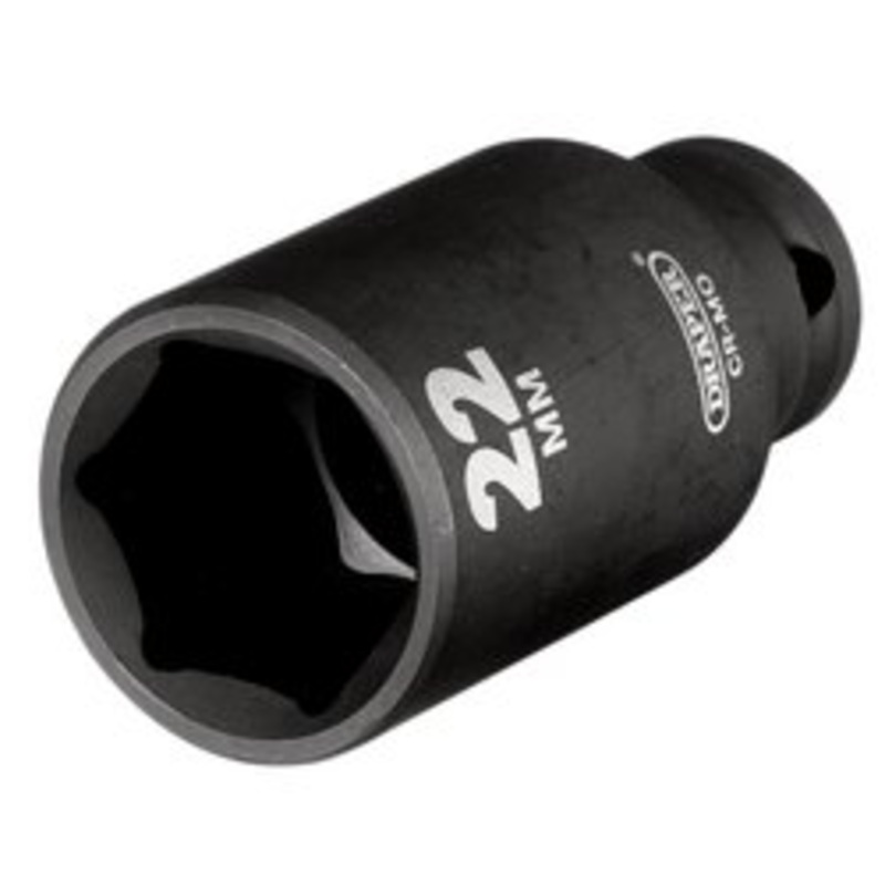 Draper Hi-Torq Metric Deep Impact Socket, 3/8 Sq. Dr., 22Mm | 409D-Mm