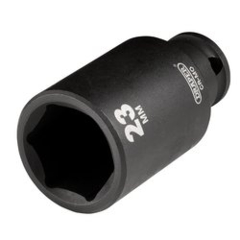Draper Hi-Torq Metric Deep Impact Socket, 3/8 Sq. Dr., 23Mm | 409D-Mm