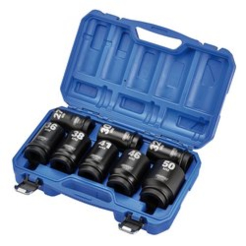 Draper Hi-Torq Metric Deep Impact Socket Set, 1 Sq. Dr. (8 Piece) | 425D/8/Mm