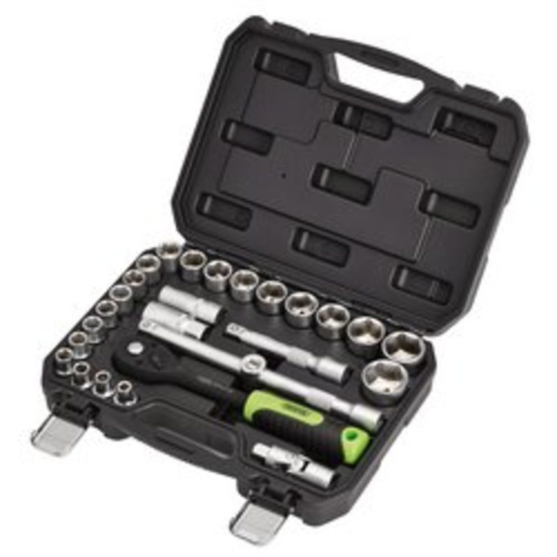 Draper Hi-Torq Metric Socket Set, 1/2 Sq. Dr. (27 Piece) | 1/2Ss27