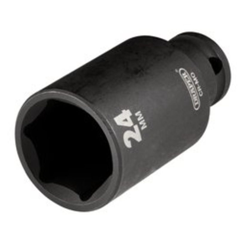 Draper Hi-Torq Metric Deep Impact Socket, 3/8 Sq. Dr., 24Mm | 409D-Mm