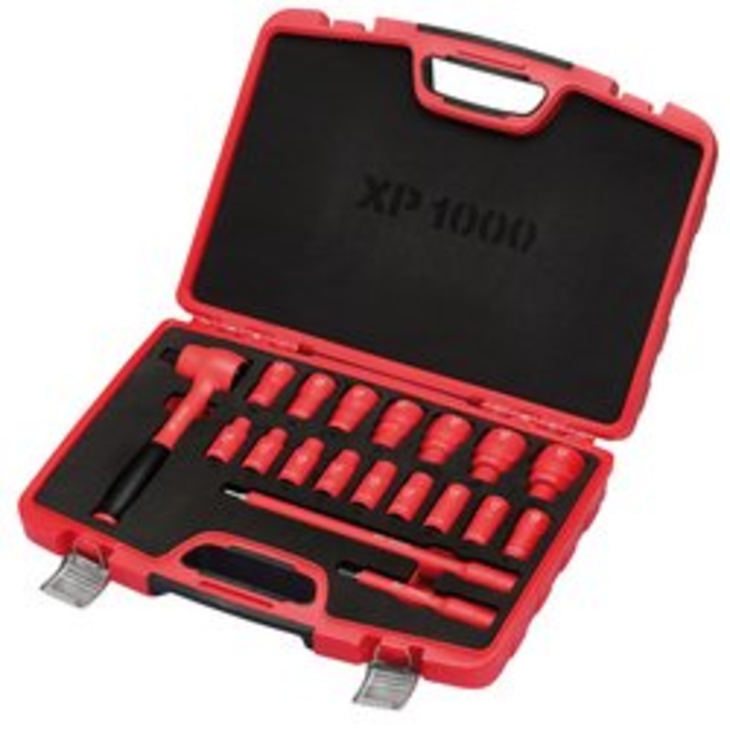 Xp1000 Vde Metric Socket Set, 1/2 Sq. Dr. (19 Piece) | Xp1000-1/2