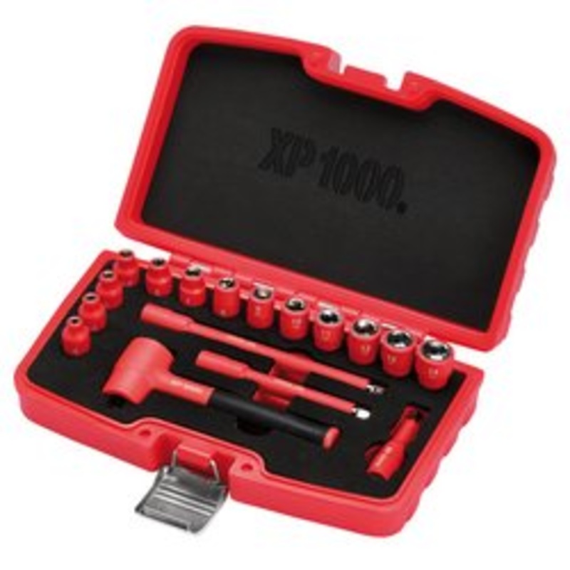 Xp1000 Vde Metric Socket Set, 1/4 Sq. Dr. (17 Piece) | Xp1000-1/4