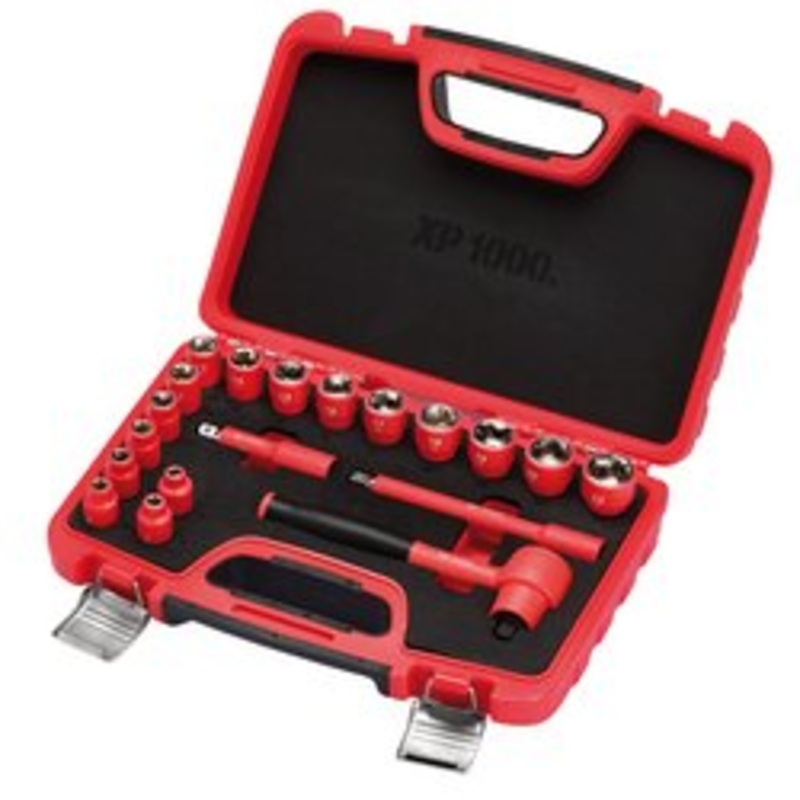 Xp1000 Vde Metric Socket Set, 3/8  Sq. Dr. (19 Piece) | Xp1000-3/8