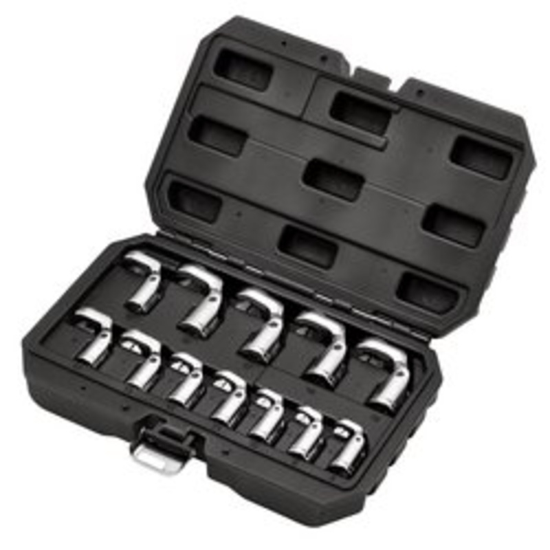 Flexible Crowfoot Socket Wrench Set, 3/8 Sq. Dr. (12 Piece) | Fcs-12Pc