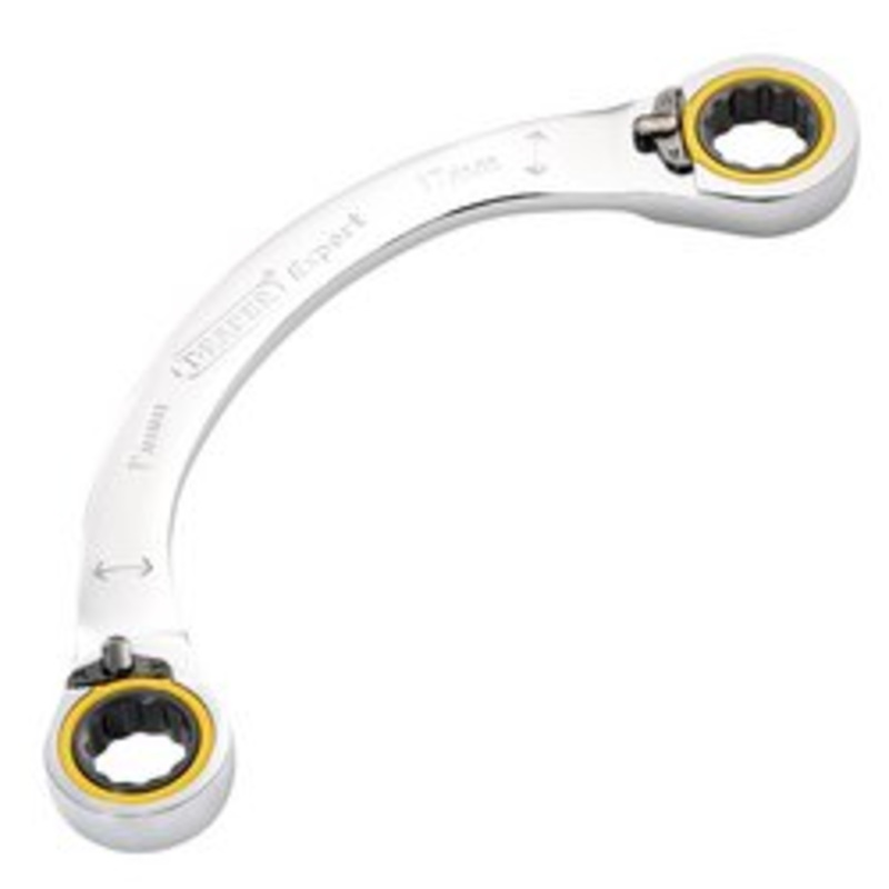 Draper Expert Hi-Torq Double Ring Ratchet Half Moon Spanner, 15 X 17Mm | 8242Rmm