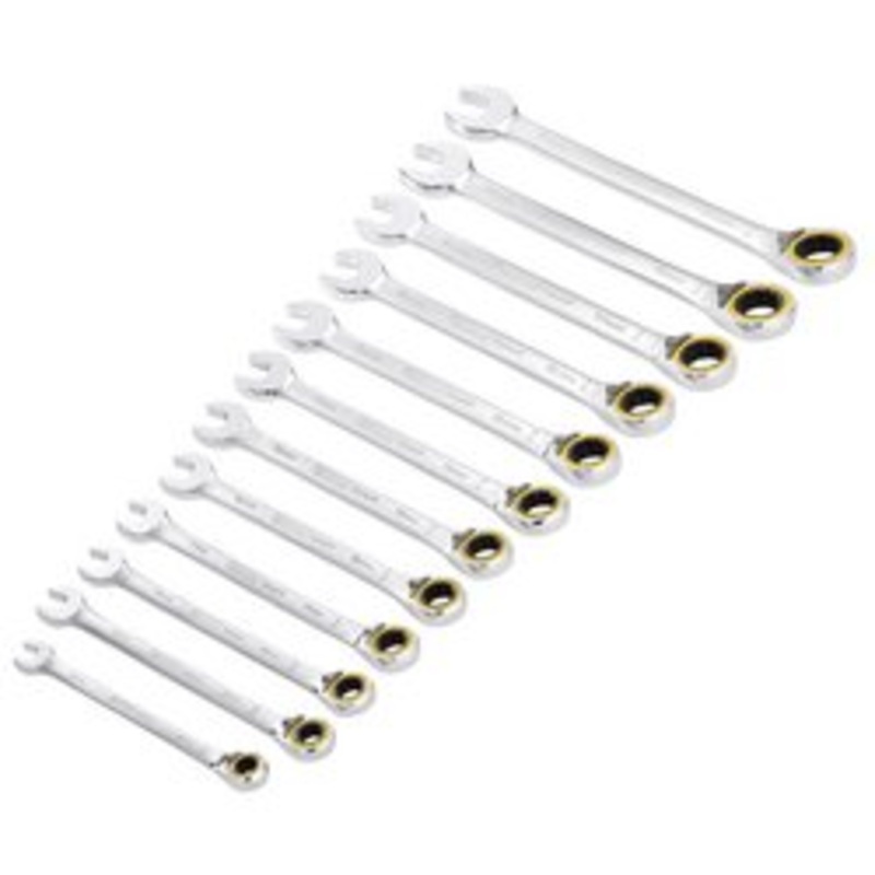 Draper Expert Hi-Torq Metric Reversible Ratchet Combination Spanner Set (12 Piece) | 8241Rmm/12