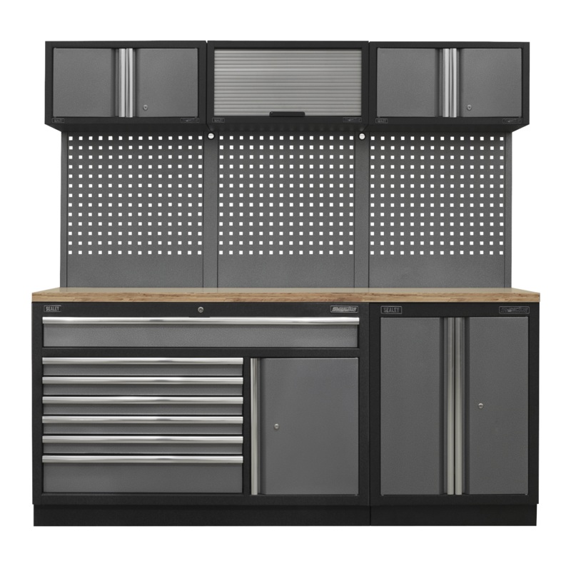 Superline PRO Storage System – Pressed Wood Worktop – APMSSTACK11W