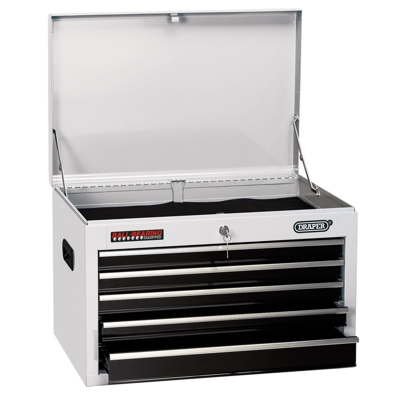 Draper Tool Chest, 5 Drawer, 26, White – TC5D/W
