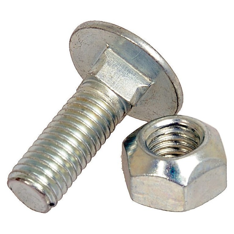 Cup Head Bolt & Nut 10mm x 35mm Grade 8.8 (Bag of 10) | Sparex Part No.S.106418