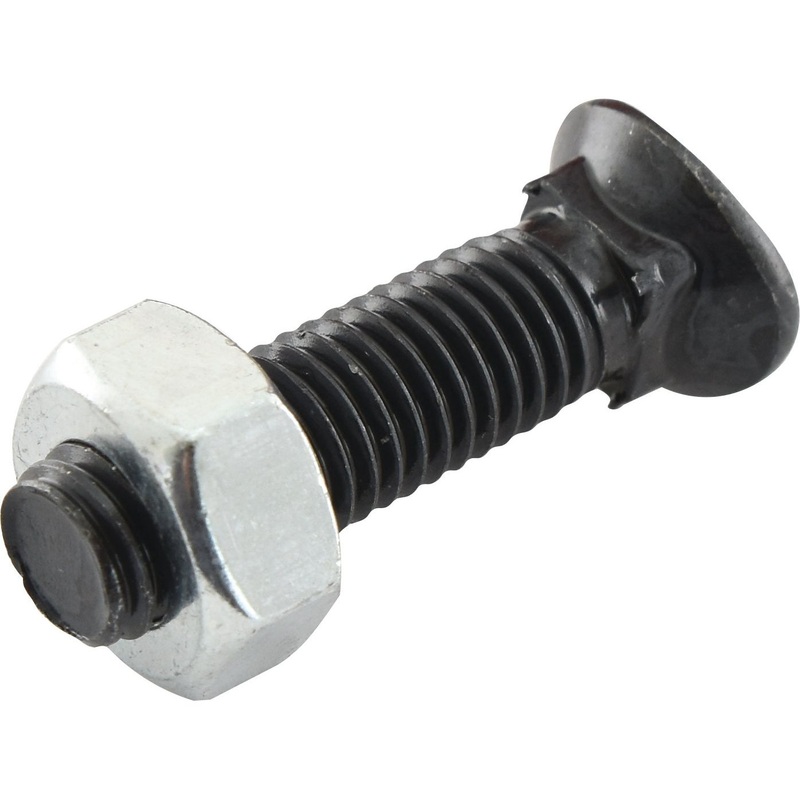 Oval Head Bolt Square Collar With Nut (TOCC) – M12 x 60mm, Tensile strength 8.8 (25 pcs. Box) | Sparex Part No.S.21411