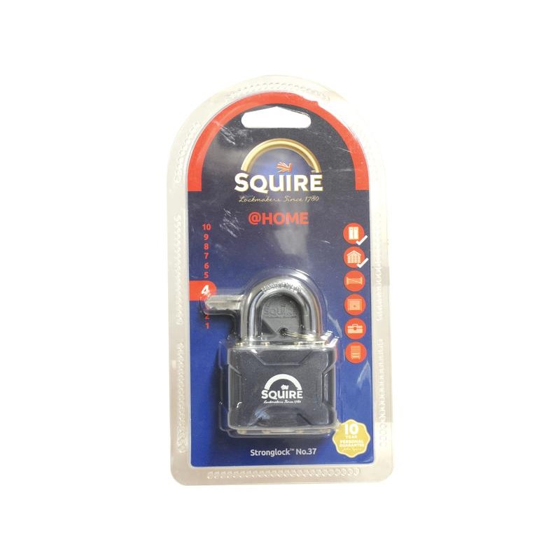Squire Stronglock Pin Tumbler Padlock – Key Alike – Steel, Body width: 49mm (Security rating: 4) – Sparex Part No. S.164760