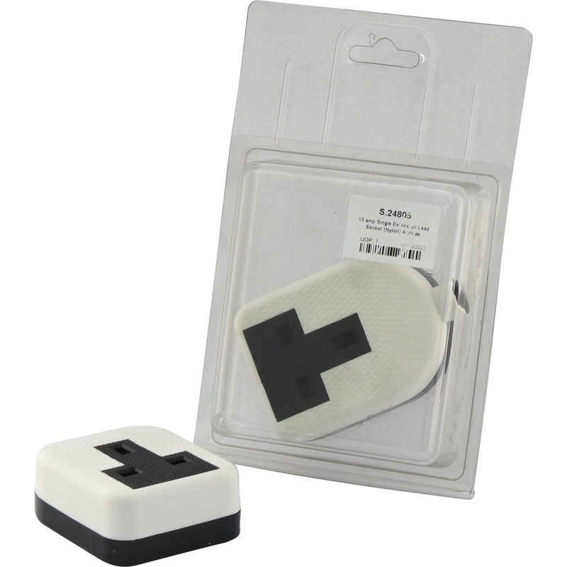 13 amp Single Extension Lead Socket (Nylon) Agripak | Sparex Part No.S.24805