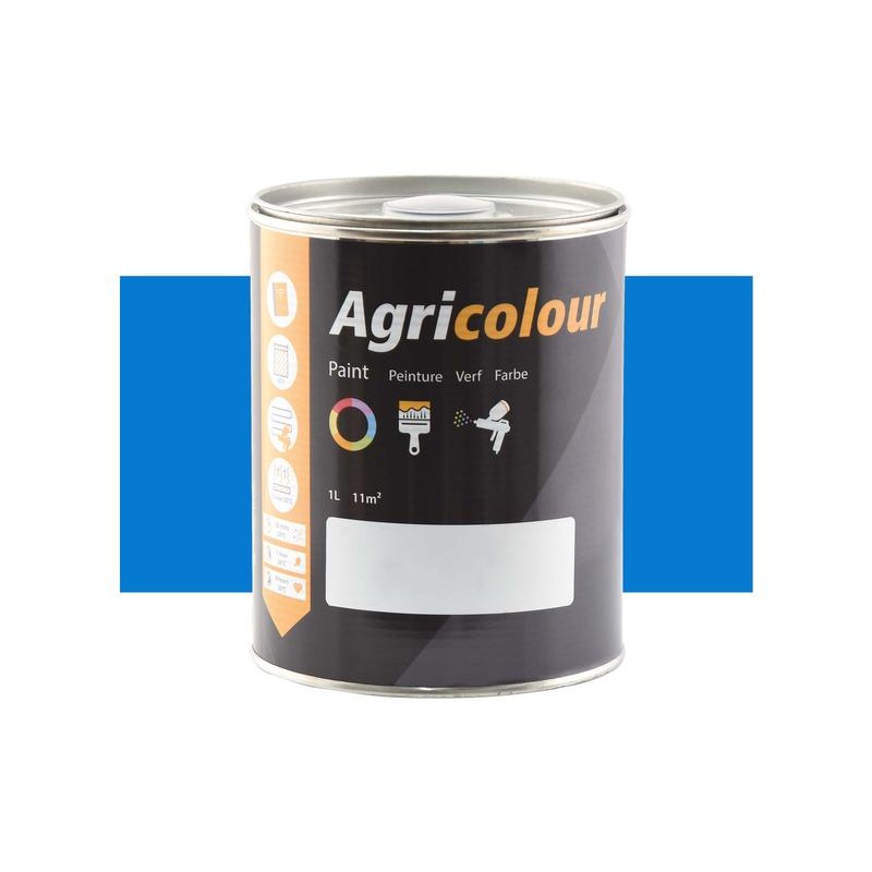 Agricolour – Blue Gloss Paint 1L Tin – Sparex Part No. S.82461