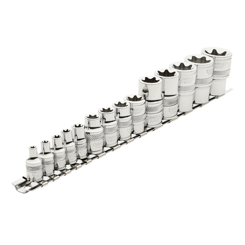 Draper Expert Tx-Star Socket Set, 1/4, 3/8 & 1/2 Sq. Dr. (14 Piece) – BDH14TX/B