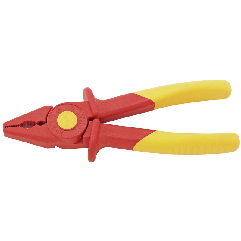 Draper Knipex Fully Insulated ‘s’ Range Soft Grip Flat Nose Pliers, 180mm – 98 62 01