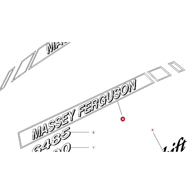 Right Side Decal for Massey Ferguson 64857495  OEM Quality  AG-4273501M1