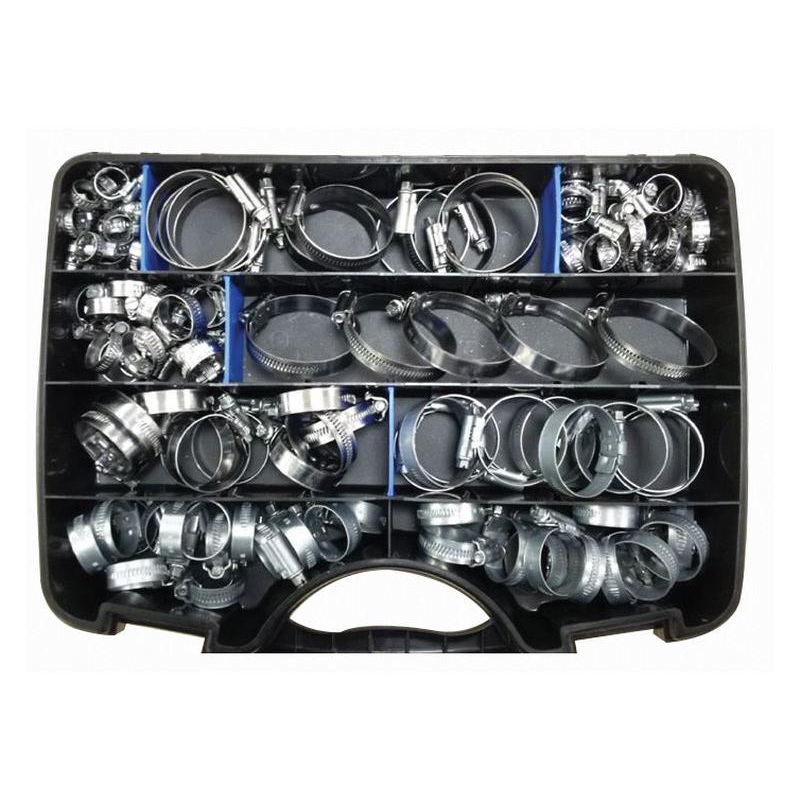 Hose Clip Assortment Heavy Duty Worm Drive  8-60mm 135 pcs. – Sparex Part No. S.115165