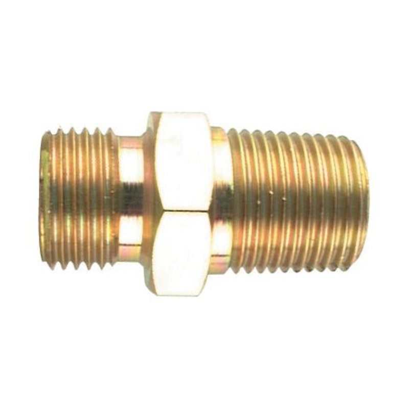 Hydraulic Adaptor 3/8” BSP Male x 3/8” BSPT Male | Sparex Part No.S.3033