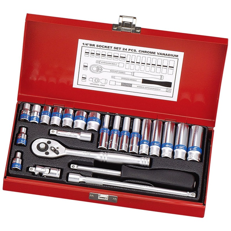 1/4” Drive Ratchet Socket Set (24pcs.) – S.20399