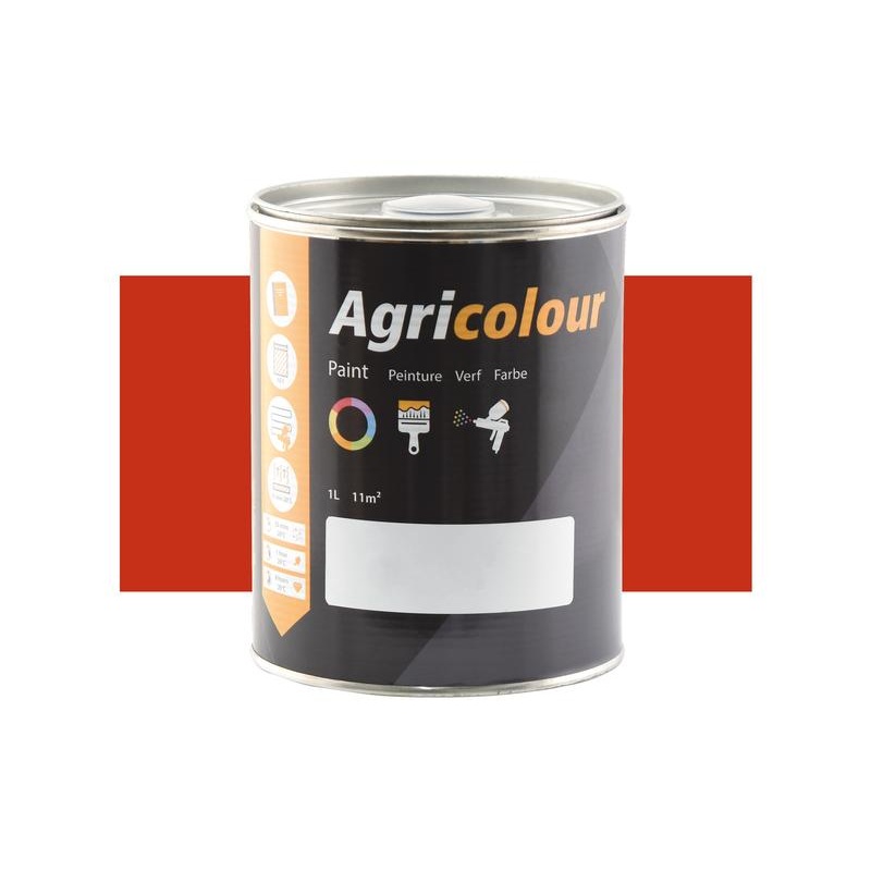 Agricolour – Orange Vermilion Gloss Paint 1L Tin – Sparex Part No. S.82002