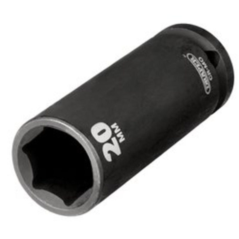 Draper Hi-Torq Deep Impact Socket, 1/2 Sq. Dr., 20Mm | 410D-Mm