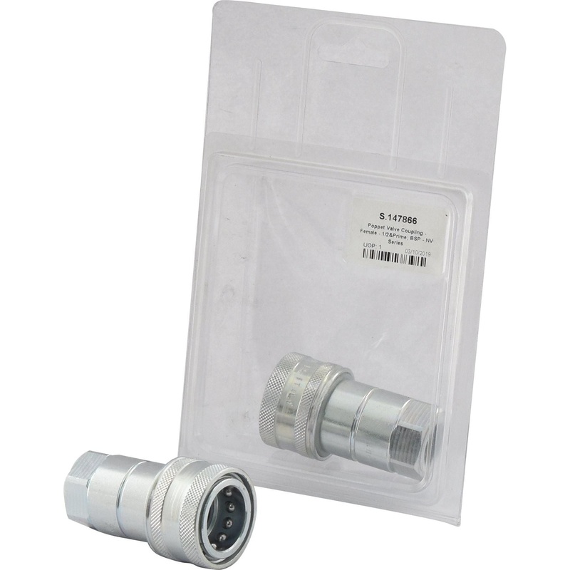 Faster Quick Release Hydraulic Coupling Female 1/2” Body x 1/2” BSP Female Thread (Agripak 1 pc.) | Sparex Part No.S.147866