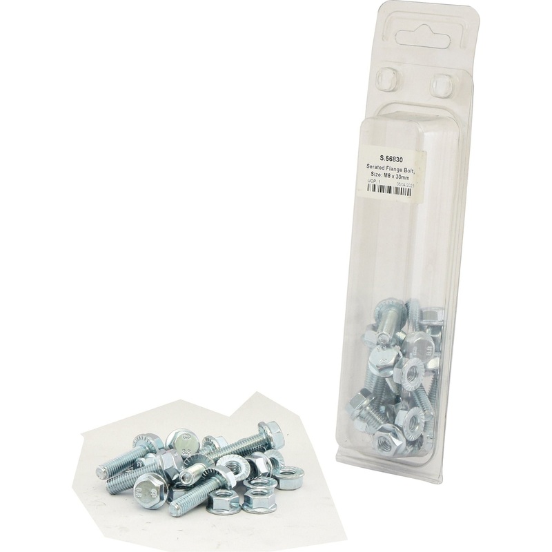 Serated Flange Bolt, M8x30mm | Sparex Part No.S.56830