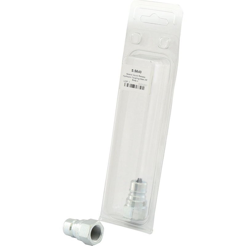 Sparex Quick Release Hydraulic Coupling Male 3/8” Body x 3/8” BSP Female Thread (Agripak 1 pc.) | Sparex Part No.S.5640