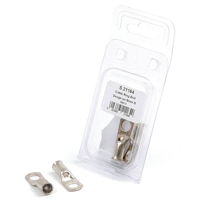 Swage On Ring Terminal 25mm x 7mm, Agripak (2 pcs.) | Sparex Part No.S.21164