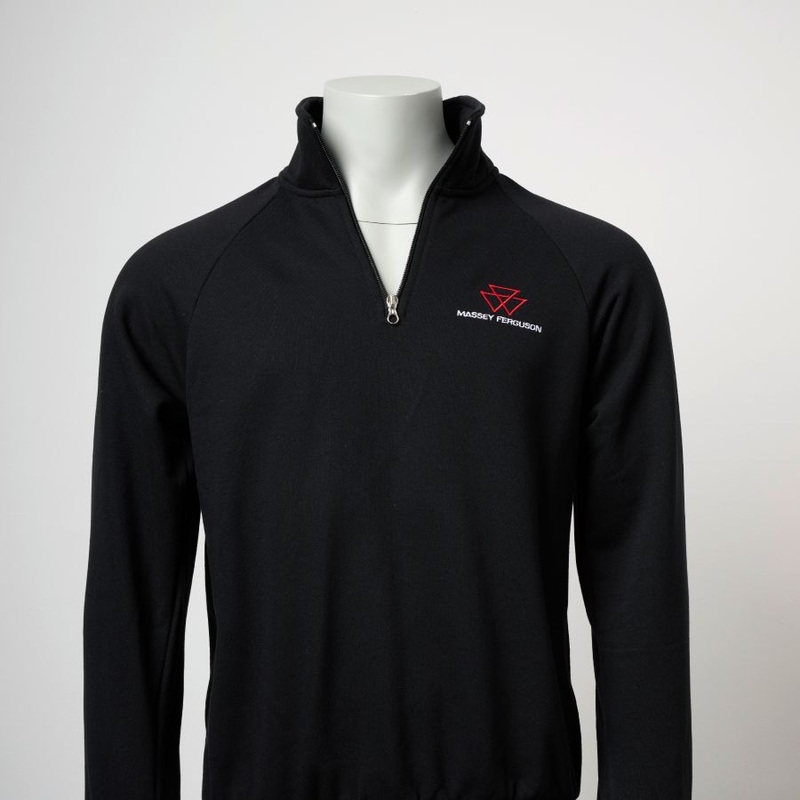 Mens Black 1/4 Zip Sweatshirt MF Cotton Blend 280g  X993422501