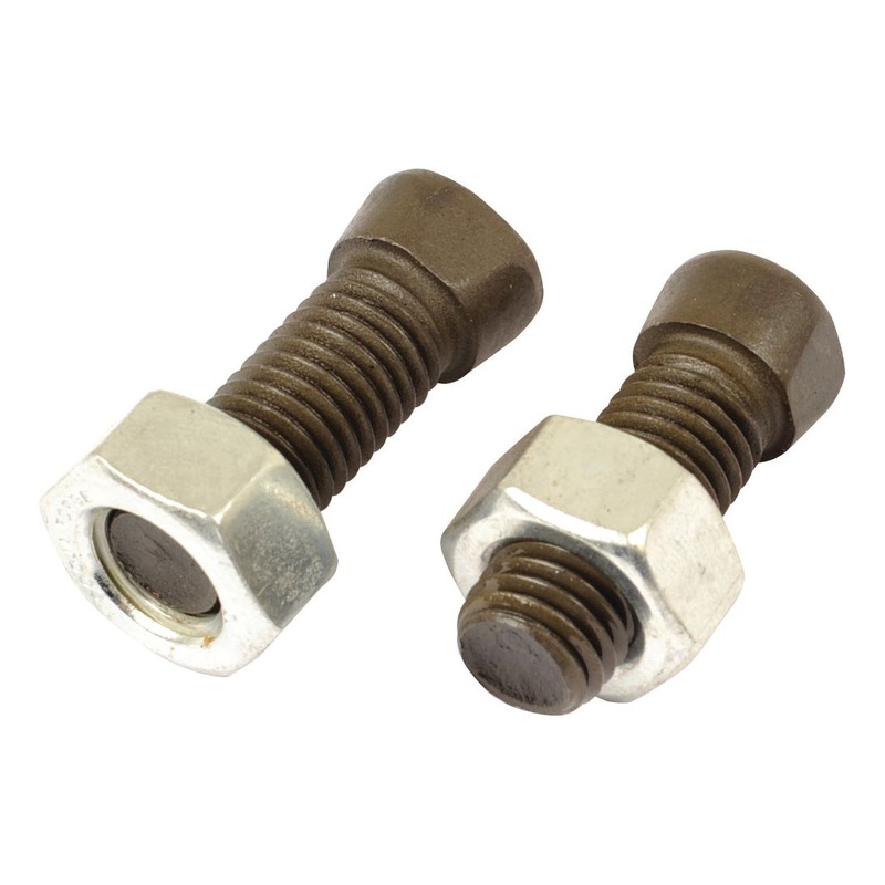 Conical Head Bolt 2 Flats With Nut (TC2M) – M12 x 38mm, Tensile strength 12.9 | Sparex Part No.S.76097
