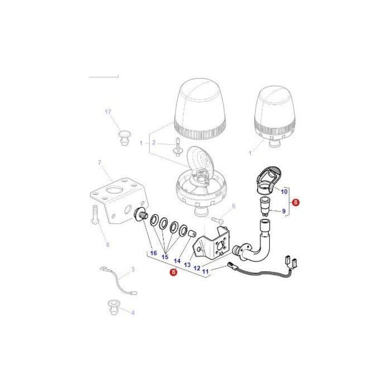 Massey Ferguson – Beacon Bracket – 4298223M94