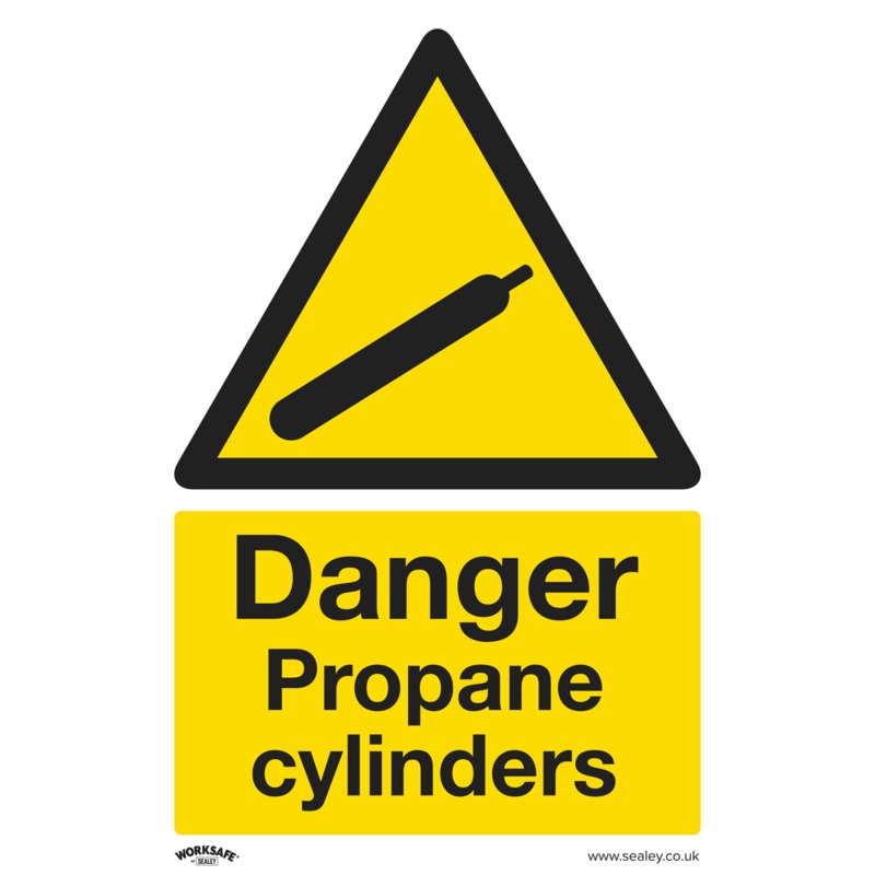 Warning Safety Sign – Danger Propane Cylinders – Self-Adhesive Vinyl – SS62V1