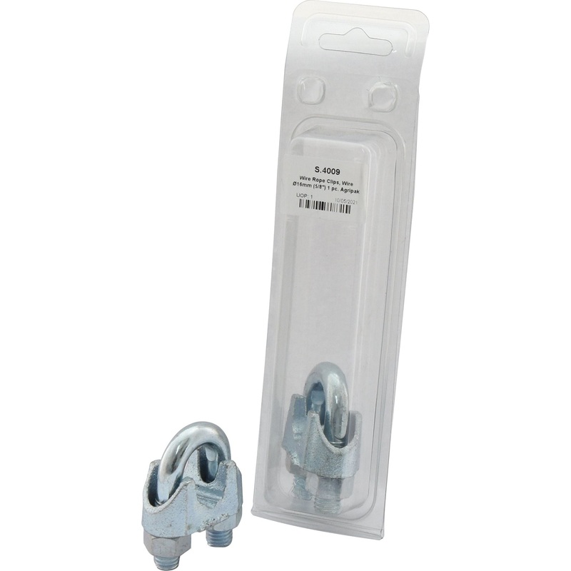 Wire Rope Clips, Wire 16mm (5/8”) 1 pc. Agripak | Sparex Part No.S.4009