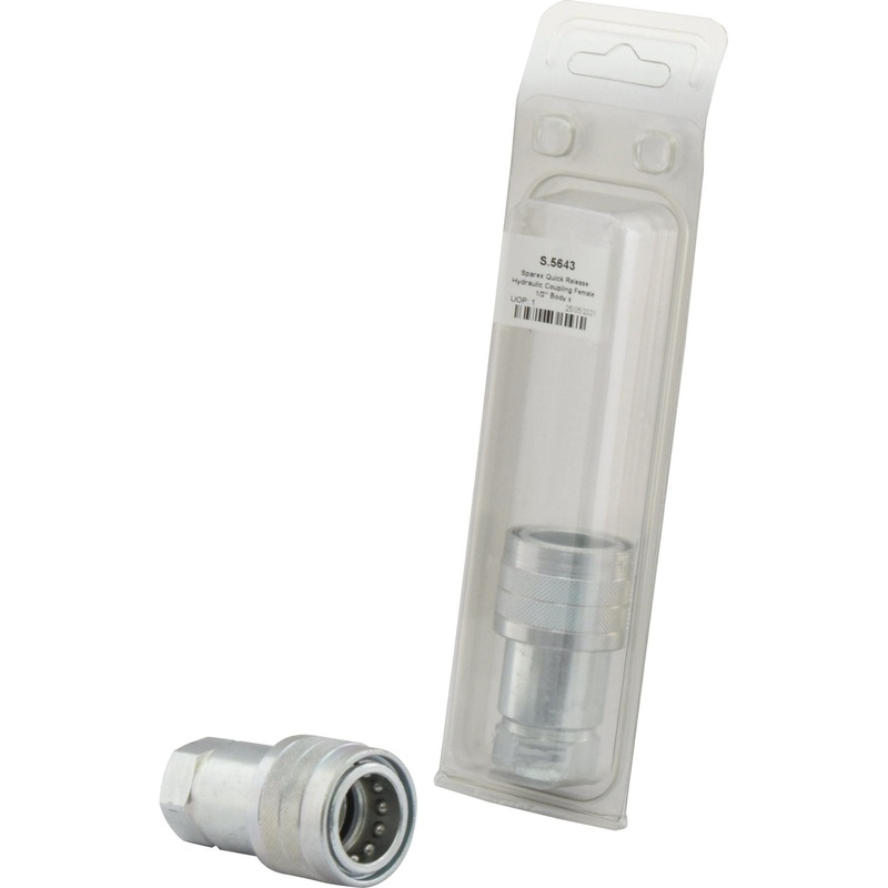 Sparex Quick Release Hydraulic Coupling Female 1/2” Body x 1/2” BSP Female Thread (Agripak 1 pc.) | Sparex Part No.S.5643
