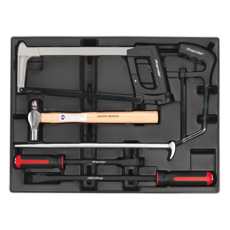 Tool Tray with Pry Bar, Hammer & Hacksaw Set 6pc – TBT30