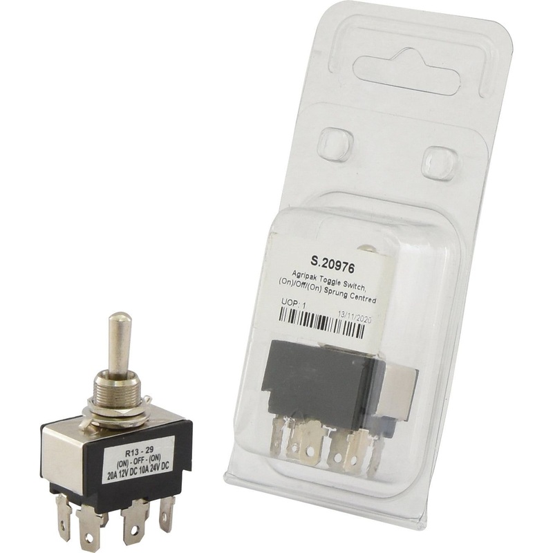 Agripak Toggle Switch, (On)/Off/(On) Sprung Centred | Sparex Part No.S.20976