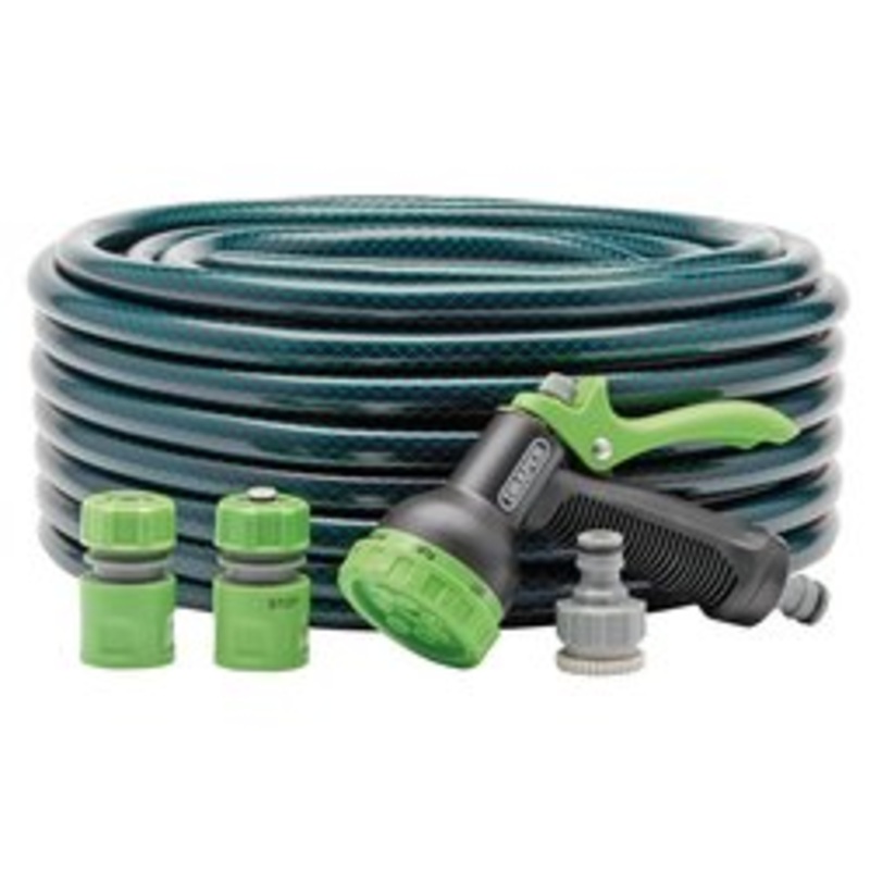 Draper Garden Hose And Spray Gun Kit, 12mm Bore, 30M – GH2/GW16
