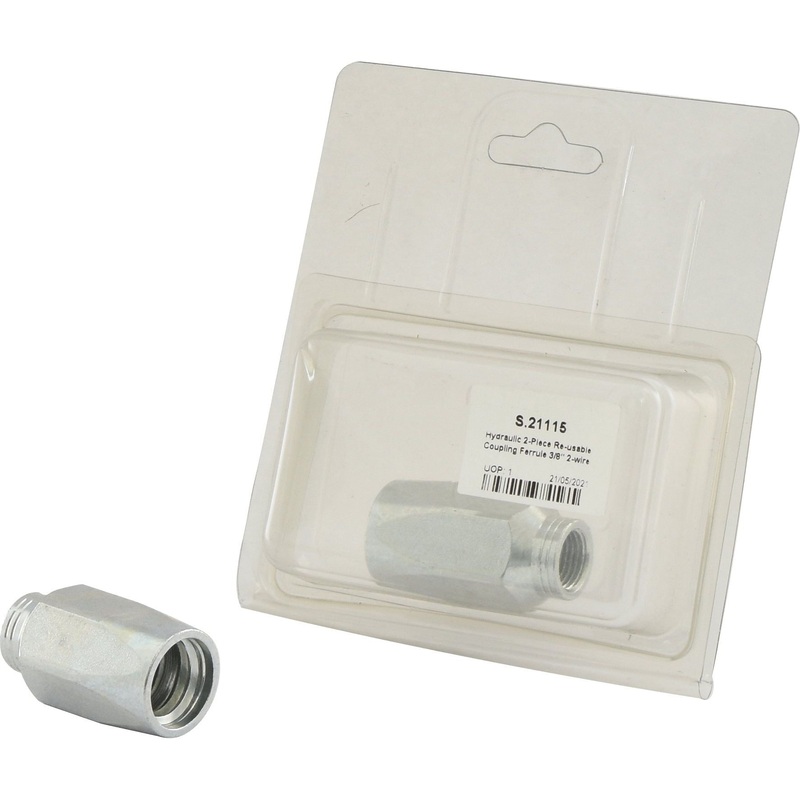 Hydraulic 2-Piece Re-usable Coupling Ferrule 3/8” 2-wire non-skive Agripak | Sparex Part No.S.21115